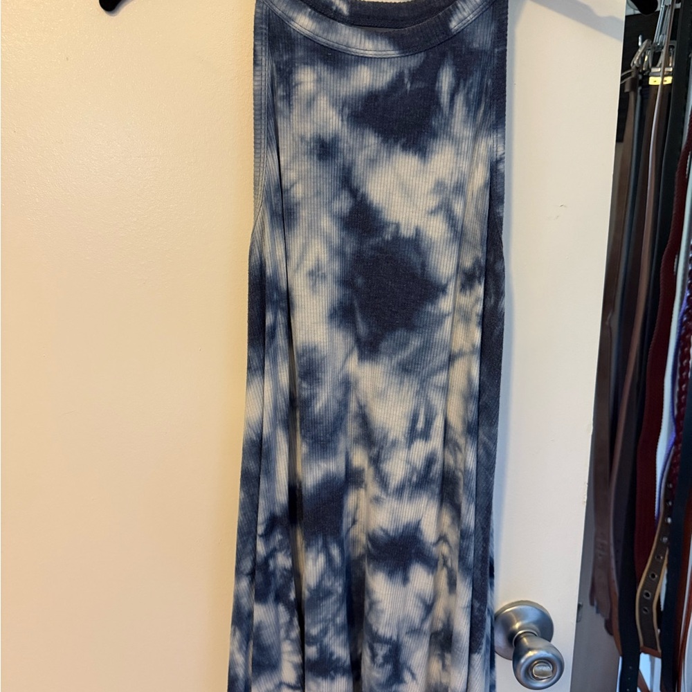 Arizona Jean Company Blue and White Strapless Dress